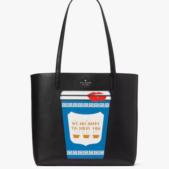 Kate Spade New York Coffee Break Tote Shoulder Purse - Coffee Cup